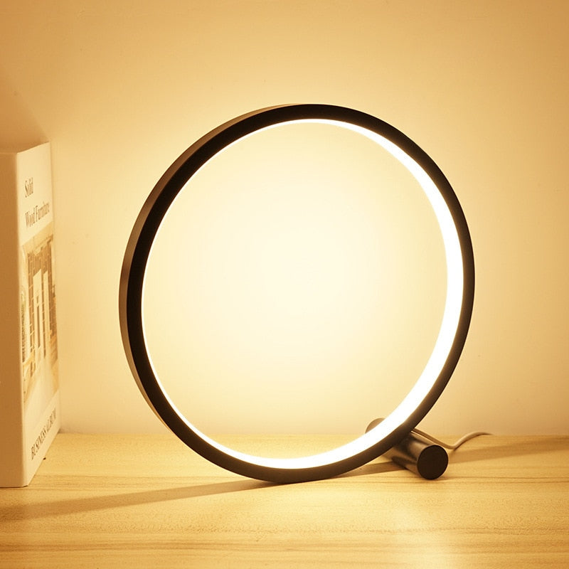 LED Bedroom Circular Table Lamps